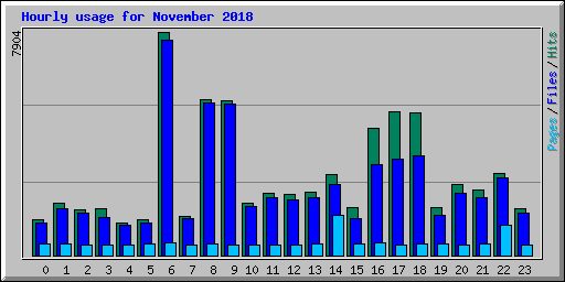 Hourly usage for November 2018